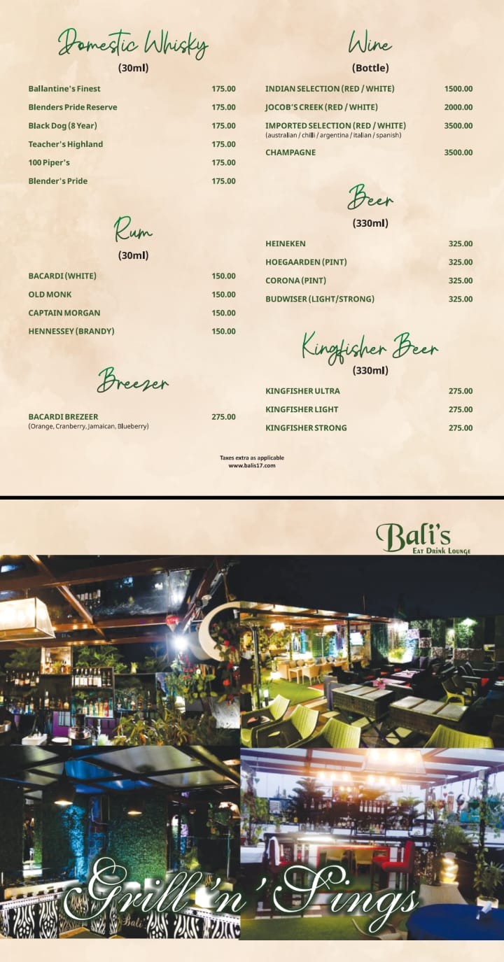 Bar Menu 3